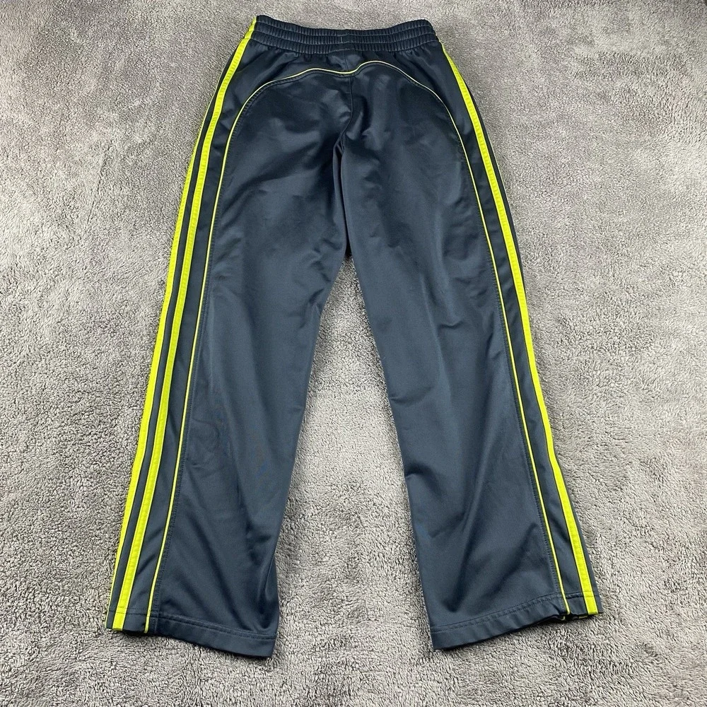 Adidas Activewear Athletic Sweatpants Youth Medium 10/12 Gray‎ Yellow - Picture 12 of 15